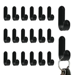 20 Pack Adhesive Hooks Utility Wall Hooks Cute Key Hooks Plastic Decorative W... - Picture 1 of 7