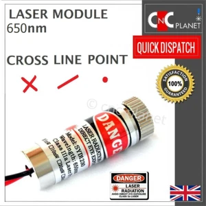 Laser Module Red Cross hair Line Poin Dot Diode Focusable Lens 650nm 5mW 5v UK - Picture 1 of 6