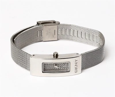 DKNY Women's Silver Astoria Mesh Glitz Watch F1257 - Image 1 of 4