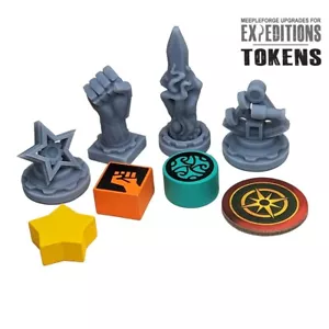 Scythe Expeditions Player Tokens - GREY - 54pcs - Upgraded Meeples - Picture 1 of 13