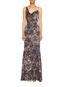 VESTIDO MAXI BODYCON ESTAMPADO ABSTRACTO ROSA NICOLE MILLER TALLA 2 CL10018 $565 - Imagen 1 de 6