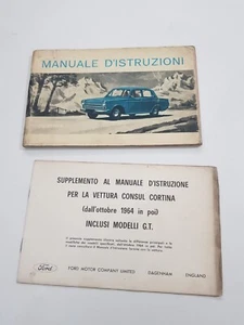 LIBRETTO USO E MANUTENZIONE FORD CORTINA ED. 69 + SUPPLEMENTO MOD. GT - Foto 1 di 3