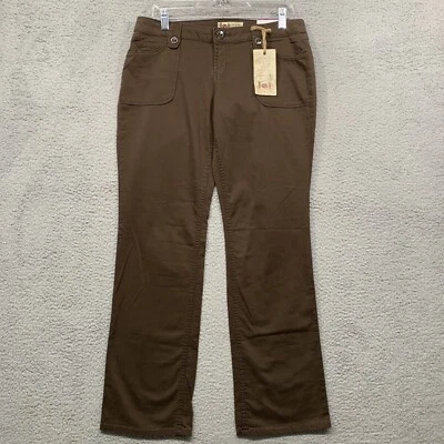 NUEVO l.e.i. Pantalones utilitarios para mujer talla 11 regular 5 bolsillos rectos marrón suave nuevos con etiquetas Foto 1 de 4