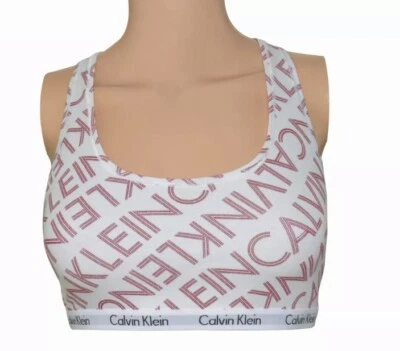 Calvin Klein Branded Name All Over Brallette-Size M - image 1 of 3