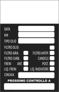 10 Etichette Adesive Cambio Olio Motore Adesivo Tagliando Auto Cartellino Manute - Foto 1 di 12