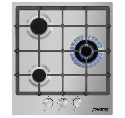 Phoenix PS-450T Built In Gas Hob Hob Stainless Steel Gas Cooker 3 Burner LPG - Image 1 of 2