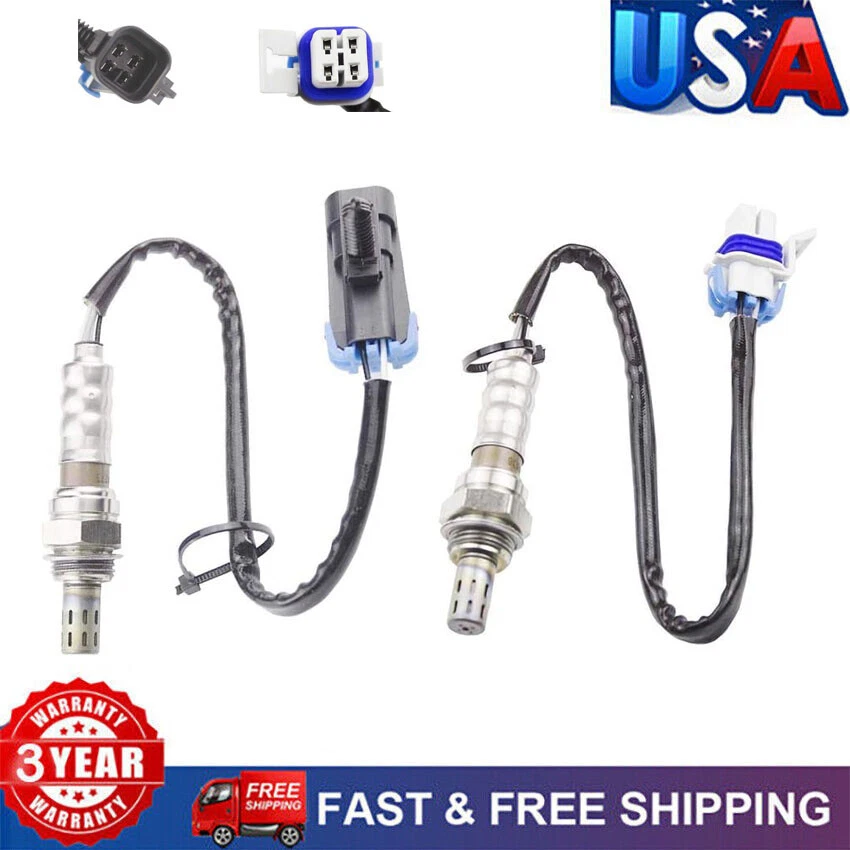 2Pcs Oxygen Sensor O2 Upstream+Downstream For 2004-2008 Pontiac Grand Prix Buick - Image 1 of 4