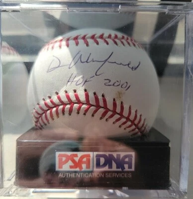 Dave Winfield HOF 2001 Signed OML Baseball PSA Graded 9.5 Mint+ - Image 1 of 3