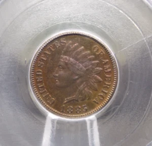 1885 Indian Head Cent Penny 1c PCGS MS63 RB #014 Red Brown OGH BU Unc ECC&C, Inc - Picture 1 of 5