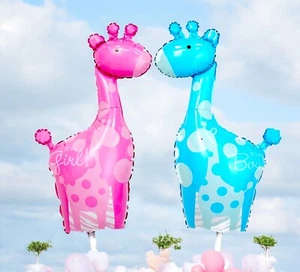 Globo Safari Rosa Azul Jirafa It's a Girl Baby Shower Fiesta en la Selva Gigante - Imagen 1 de 1