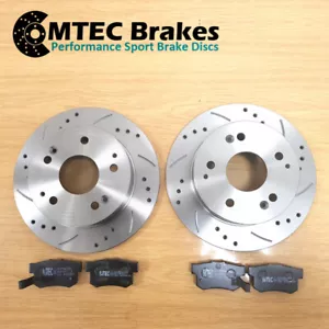BMW E60 E61 530 Posteriore Dischi Freno Forati Baffati & Mtec Pastiglie 345mm - Bild 1 von 4