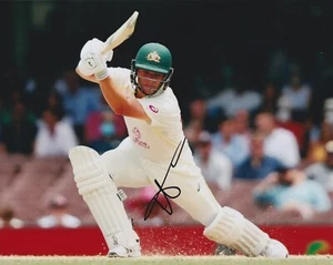 Foto firmada a mano de Marcus Harris 10x8 autógrafo de cricket de Australia The Ashes 7 - Imagen 1 de 1
