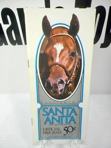 VINTAGE 26. DEZ 1979 SANTA ANITA PROGRAMM — BESTÄTIGT AUF COVER - Bild 1 von 3