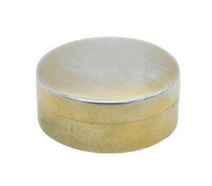 Edwardian Sterling Silver Gilt Circular Patch Box Antique 1908 London - Picture 1 of 4