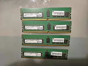 32 GB (8GBX4) Micron MTA18ASF1G72PZ 8GB 1Rx4 PC4-2133P ECC Server Ram 752368-581 - Picture 1 of 2
