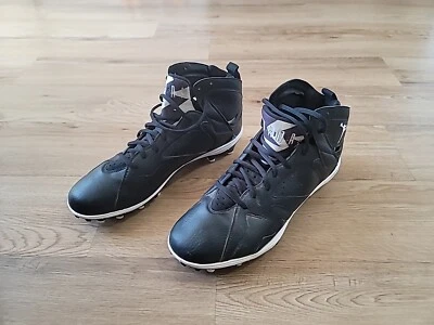 Botines de béisbol Nike Jordan 12 Retro MCS metálicos negros blancos para hombre talla 12 Foto 1 de 4