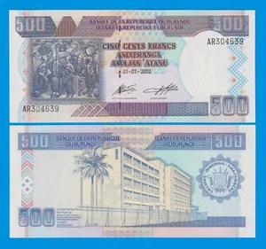Burundi 500 Francs P 38c 2003 UNC ( P 38 c ) - Picture 1 of 1