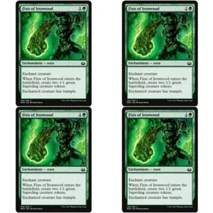 4 x FISTS OF IRONWOOD Modern Masters 2017 mtg NM Green - Enchantment Com - Picture 1 of 1
