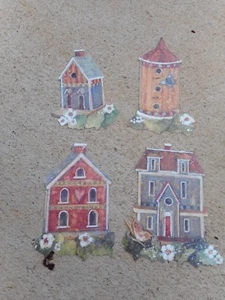 Pkg of 25 Birdhouse Wallpaper Cutouts by Wallies/ 12973/ craft/ birdhouses/ NEW - Picture 1 of 1