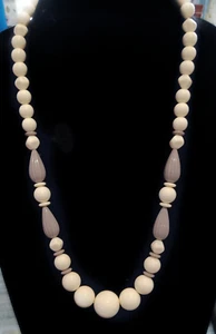 Avon Perlenkette creme und taupe - Vintage 70er Jahre - Bild 1 von 2
