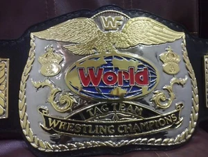 World Tag Team Wrestling Championship Replica Title Belt 4mm Zink Erwachsenengröße Neu - Bild 1 von 11