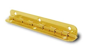 Piano Hinge - Stop 90 Degree - 75mm X 10mm - Mirror Polished Brass - Picture 1 of 1