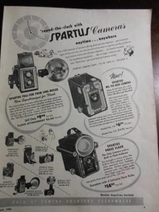 Macchina fotografica Spartus 1949 pubblicità d'epoca - Foto 1 di 1