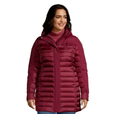 Lands End Puffer Squall & Down Hybrid Winter Coat XL Red Size 18 20 - Image 1 of 4