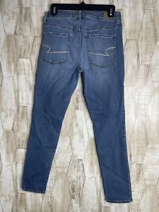 American Eagle Outfitters Hi-Rise Jegging Womens 6 Blue Denim Zip Fly - Picture 1 of 6