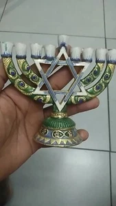  Menorah Candlestick, Geometric Style - Zdjęcie 1 z 5