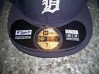 Detroit Tigers Black w/ White Logo New Era 59FIFTY Fitted Baseball Cap 59 50 NEW