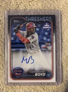 2024 Topps Pro Debut Emaarion Boyd RC Auto Philadelphia Phillies #PD-2 - Picture 1 of 2