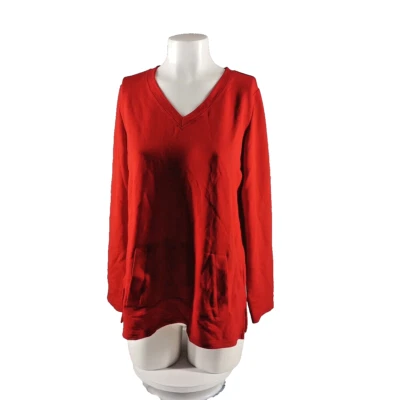 Новый с Ярлыками CHARTER CLUB легкий французский махровый толстовка M (8-10) красный v-образным вырезом вискозы - Изображение 1 из 4