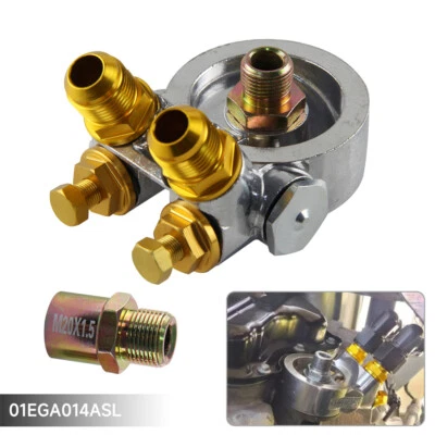 Enfriador de filtro de aceite de aluminio AN10 placa sándwich adaptador termostato con 80 grados 176 - Imagen 1 de 4