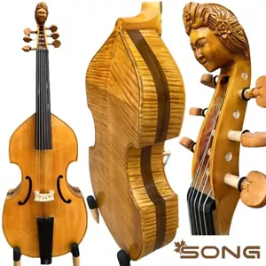 Pretty Flames Gamba, 6 Saiten 27" Viola da Gaba, geschnitztes Frauengesicht, guter Klang - Bild 1 von 12