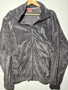 MENS XL FUBU Fat Albert Embroidered Track Jacket Velour Long Sleeve Full Zip - Picture 1 of 6