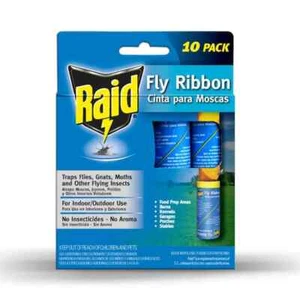 Fly Ribbon Trap Glue (10-Pack) For Flies and Flying Insects, Indoor/Outdoor - Picture 1 of 5