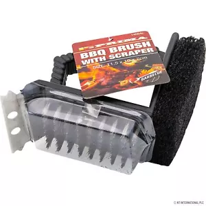 BBQ Cleaning Brush Oven Grill Brush With Scraper 3 In 1 Heavy Duty Wire Scrubber - Picture 1 of 3