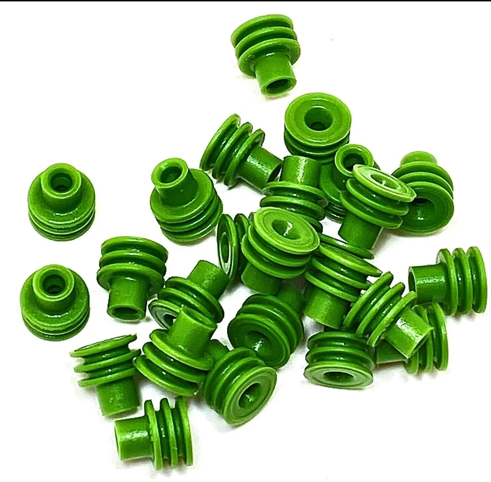 OEM Delphi 15324982 Weatherpack Connector Wire Seals 18-20 Ga. Green - 50 Pack R - Image 1 of 1