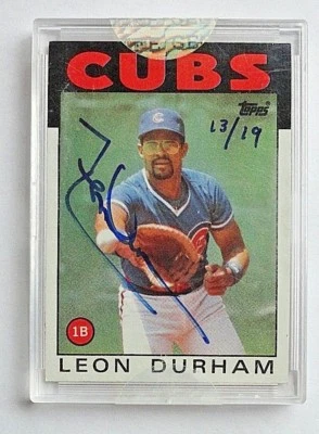 Leon Durham 2004 Topps Originals Signature Autograph Chicago Cubs 1986 #13/19 - Image 1 of 2