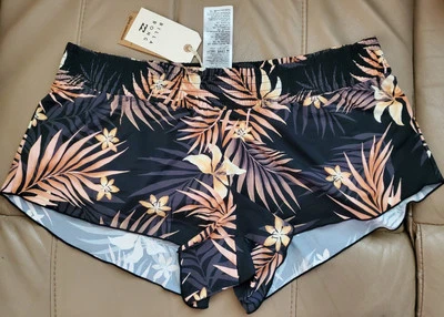 Billabong Women's Tropic ClassicPrinted VolleySwim BlackMulticolor Elasti Waist  - Image 1 of 4