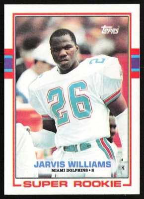 1989 Topps Super Rookie Jarvis Williams Miami Dolphins #291 - Image 1 of 2