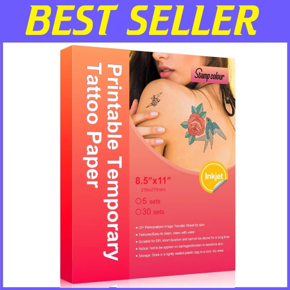 Inkjet Temporary Tattoo Paper 30 Sheets - Image 1 of 4