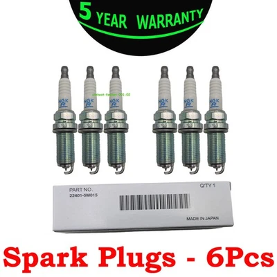 6pcs NGK 22401-5M015 Spark Plugs for Equator Frontier Quest Maxima Altima US - Image 1 of 4