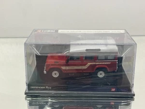 CORGI CC07705 LAND ROVER DEFENDER 110 COUNTY STATION -RED 1:43- GOOD IN SHOWCASE - Picture 1 of 5