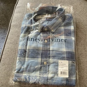 Vineyard Vines Coastline Med. Mulberry Slim Tucker Long Sleeve Flannel - Picture 1 of 3