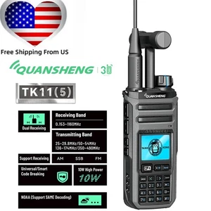 Quansheng TK11(5) 10W Walkie Talkie Short Wave AM/SSB/FM Dual Receiving Radio - Picture 1 of 10