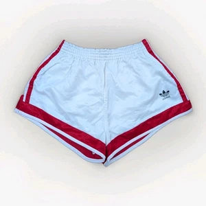 ADIDAS Spezial Glanz Nylon Shorts D5 Fußball Turnhose Vintage Retro weiß Sport - Picture 1 of 24