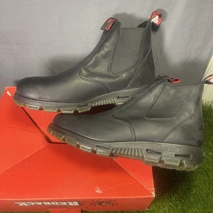 Redback Easy Escape USBBK Steel Toe Leather Safety Boots Black Men’s Size 14 US - Picture 1 of 10