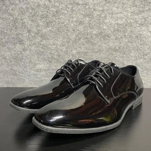 Vangelo Oxford Schuhe Herren 14 breit schwarz Lack Smoking formell Hochzeit schwarze Krawatte - Bild 1 von 16